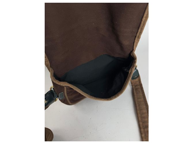 Vintage Loewe Madrid Canvas-Leder Tasche grün braun - Ansicht 3