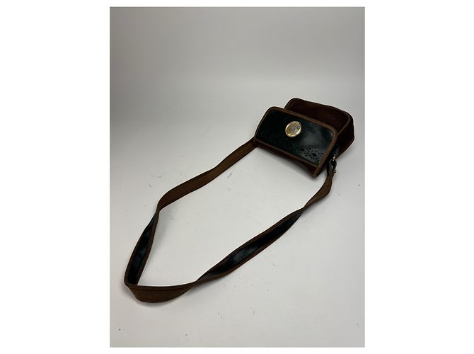 Vintage Loewe Madrid Canvas-Leder Tasche grün braun - Ansicht 7