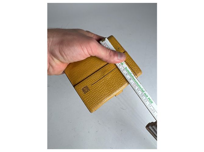 Vintage Loewe Madrid Leather Wallet yellow - view 10
