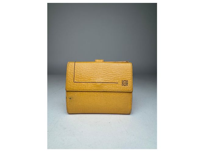 Vintage Loewe Madrid Leather Wallet yellow - view 11