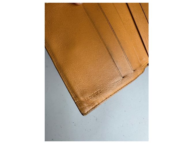 Vintage Loewe Madrid Leather Wallet yellow - view 4