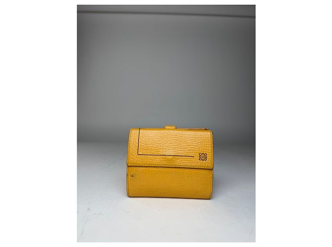 Vintage Loewe Madrid Leather Wallet yellow - view 7