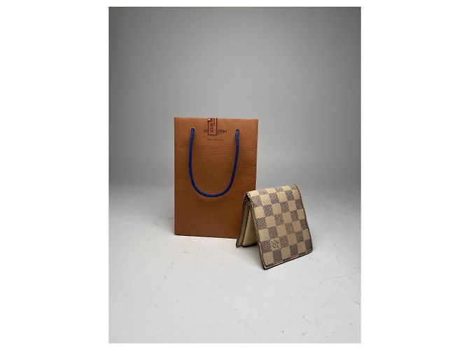 Portafoglio pieghevole vintage Louis Vuitton Damier Monogram grigio bianco - vista 11