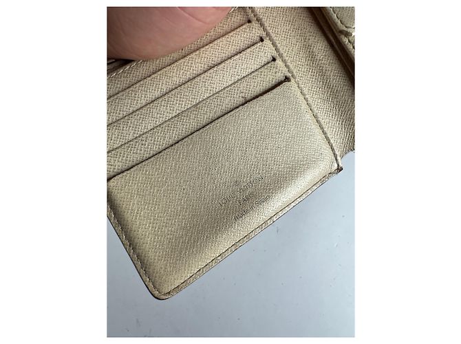 Portafoglio pieghevole vintage Louis Vuitton Damier Monogram grigio bianco - vista 5