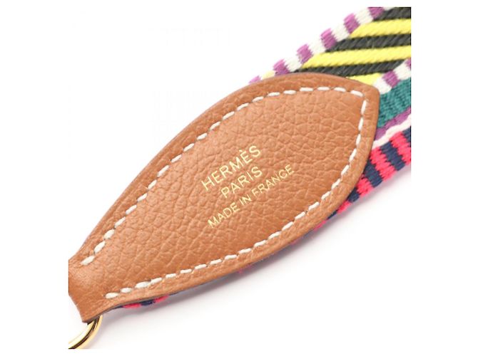 Cinghia a Spalla Sangle Caval di Hermès Marrone Multicolore - vista 4