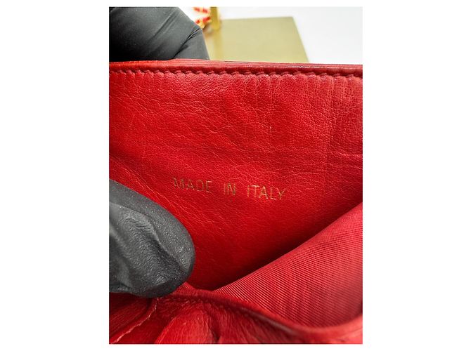 Borsa a spalla Chanel CC in pelle rossa Rosso - vista 11