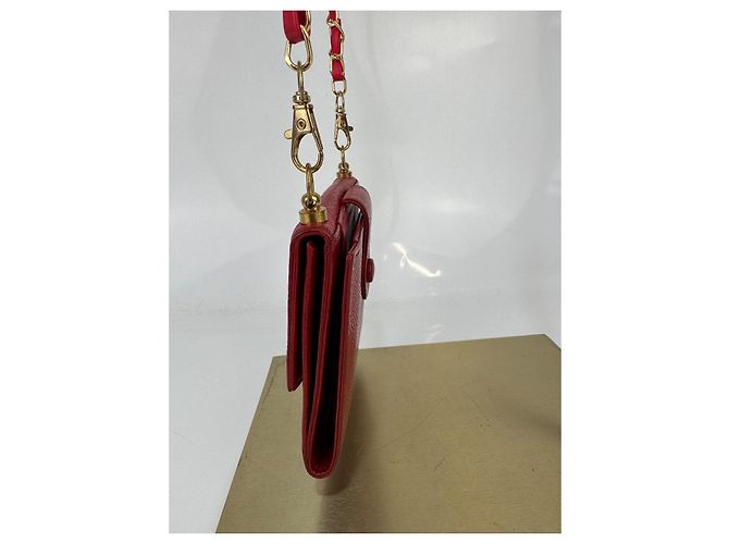 Borsa a spalla Chanel CC in pelle rossa Rosso - vista 6