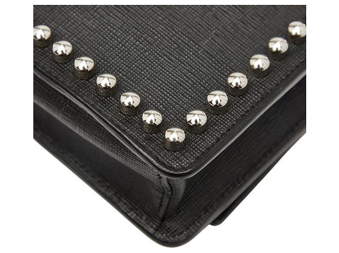 Borsa a spalla Fendi Carlito con borchie Nero - vista 6