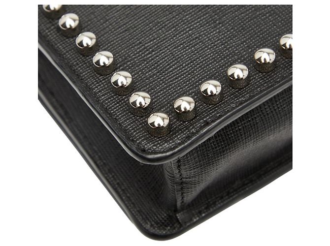 Borsa a spalla Fendi Carlito con borchie Nero - vista 7