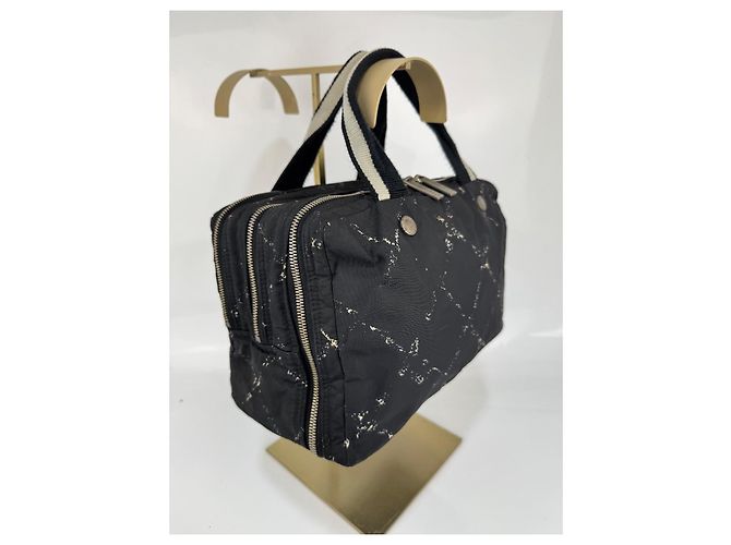Borsa Boston in tela nera della linea Travel di Chanel 286 - vista 3