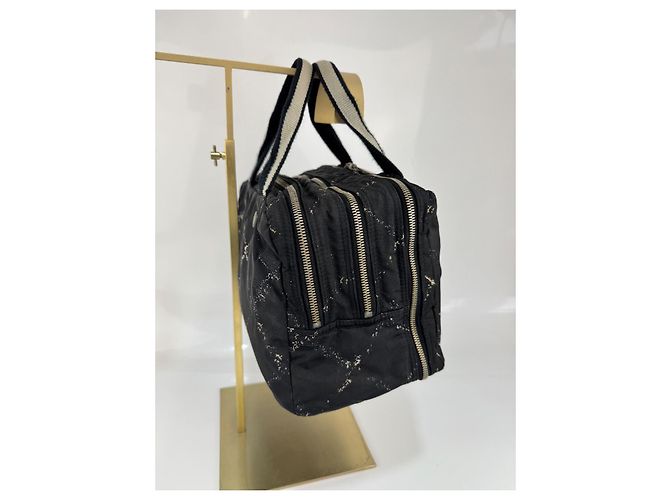 Borsa Boston in tela nera della linea Travel di Chanel 286 - vista 4