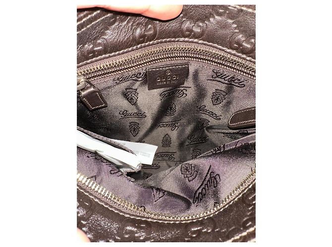 Gucci Saddlebag Marrone Scuro Pelle - vista 5