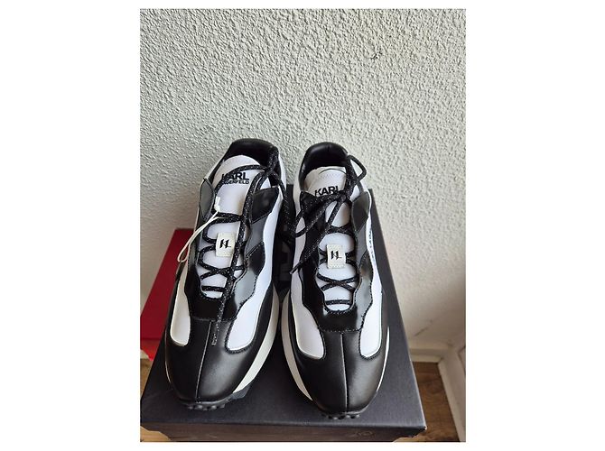 Sneakers Karl Lagerfeld in pelle nera Nero - vista 10