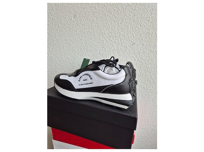 Sneakers Karl Lagerfeld in pelle nera Nero - vista 3