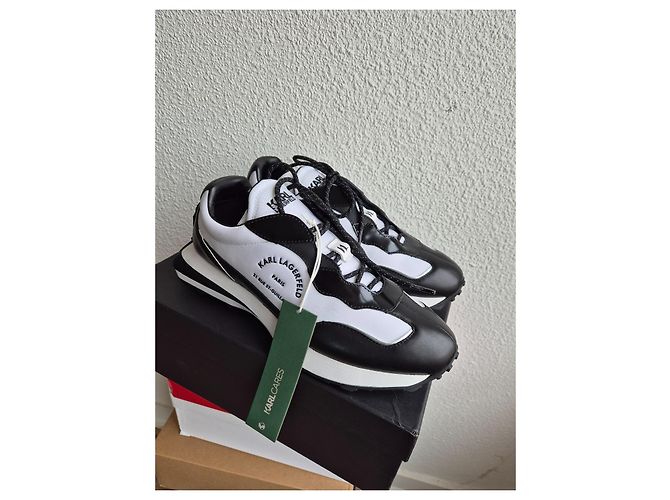 Sneakers Karl Lagerfeld in pelle nera Nero - vista 6