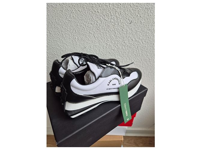Sneakers Karl Lagerfeld in pelle nera Nero - vista 7
