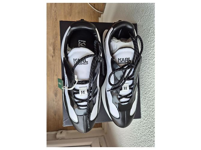 Sneakers Karl Lagerfeld in pelle nera Nero - vista 9