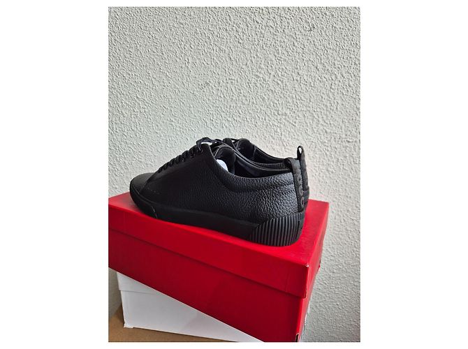 Sneakers Hugo Boss in pelle nera Nero - vista 3