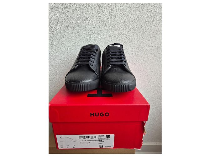 Sneakers Hugo Boss in pelle nera Nero - vista 4