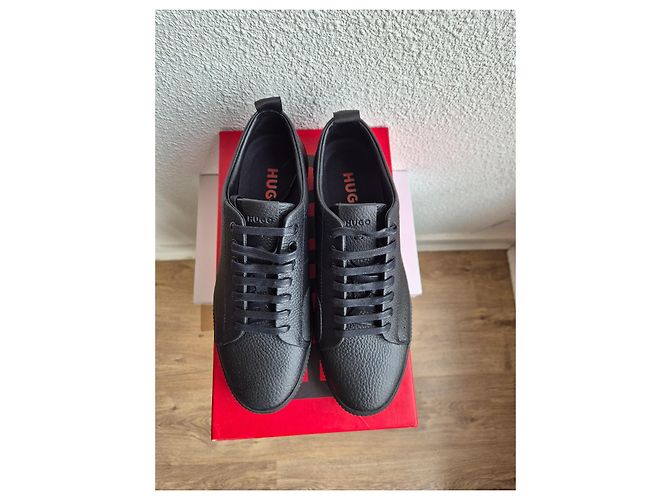 Sneakers Hugo Boss in pelle nera Nero - vista 5