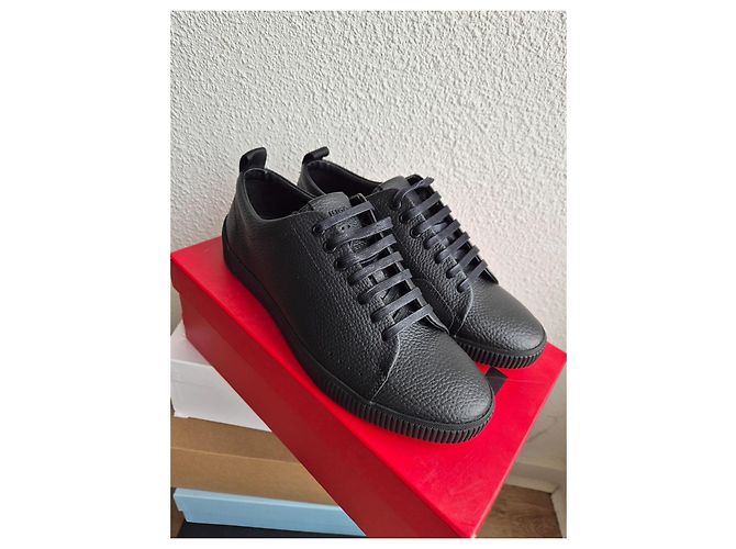 Sneakers Hugo Boss in pelle nera Nero - vista 6