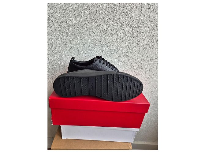 Sneakers Hugo Boss in pelle nera Nero - vista 7