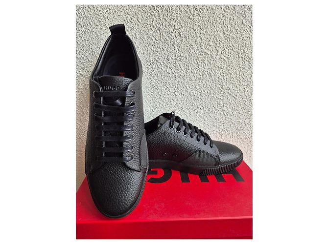 Sneakers Hugo Boss in pelle nera Nero - vista 8