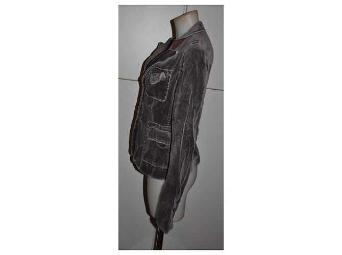 Pinko Samtjacke grau schimmernd - Ansicht 2