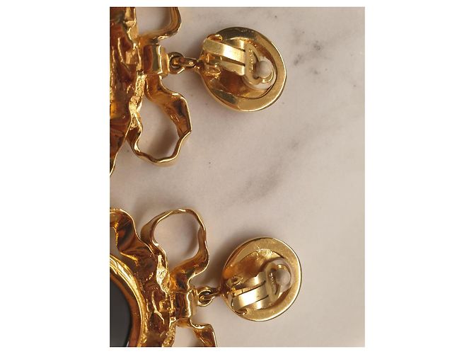 Chanel Spiegel-Logo-Ohrringe Golden - Ansicht 5