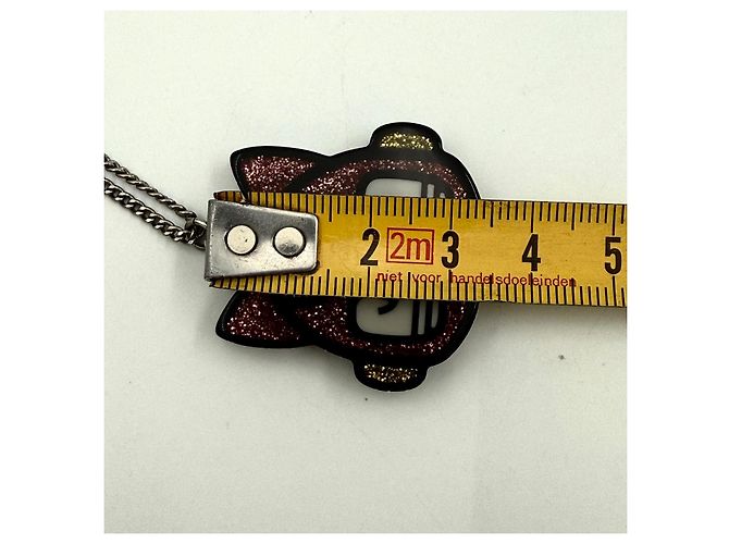Collana Robot Gatto Choupette Chanel nero rosa giallo - vista 13