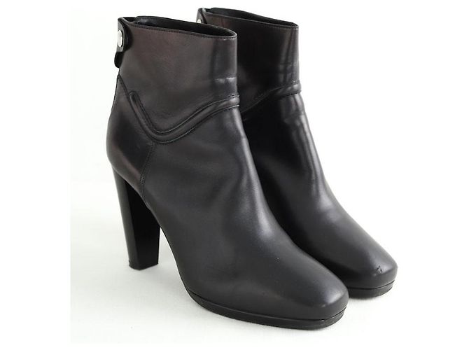 Hermès Botas de cuero negro - vista 3