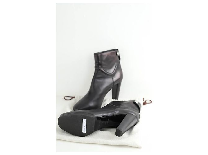 Hermès Botas de cuero negro - vista 5