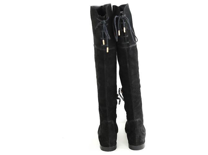 Sergio Rossi Botas de ante negras Negro - vista 2