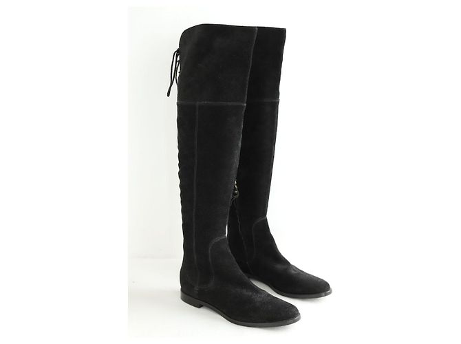 Sergio Rossi Botas de ante negras Negro - vista 3