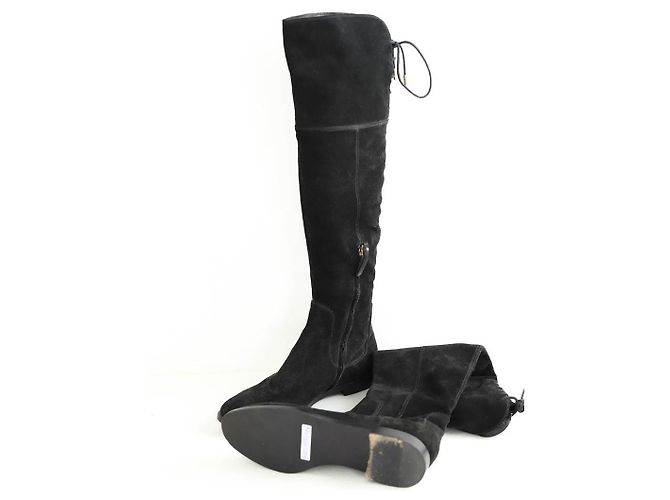 Sergio Rossi Botas de ante negras Negro - vista 6