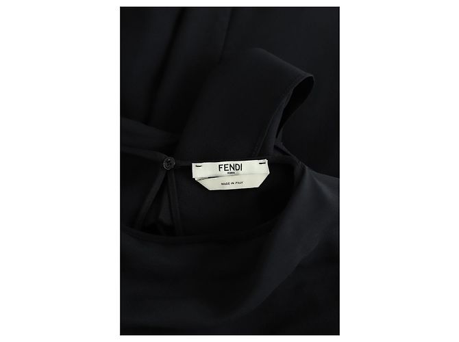 Fendi Abito in seta nero - vista 5