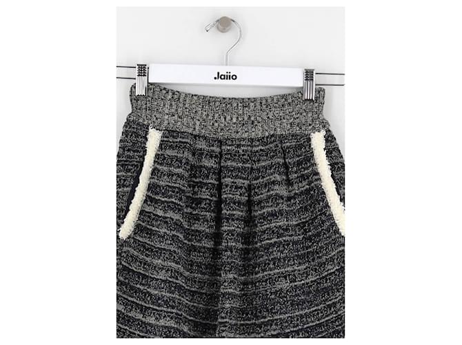 Valentino Mini falda de algodón gris - vista 2