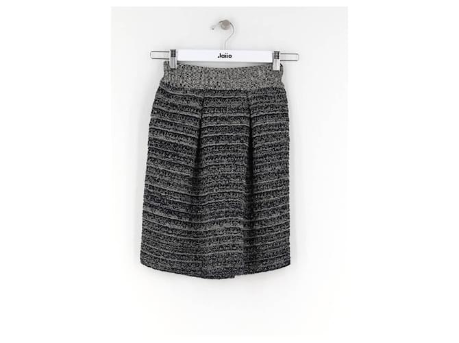 Valentino Mini falda de algodón gris - vista 4