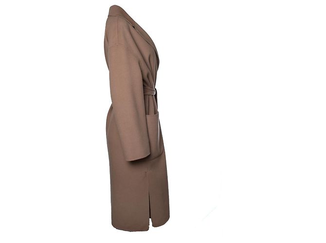 Autre Marque Cappotto in lana con cintura S'Max Mara Marrone - vista 3