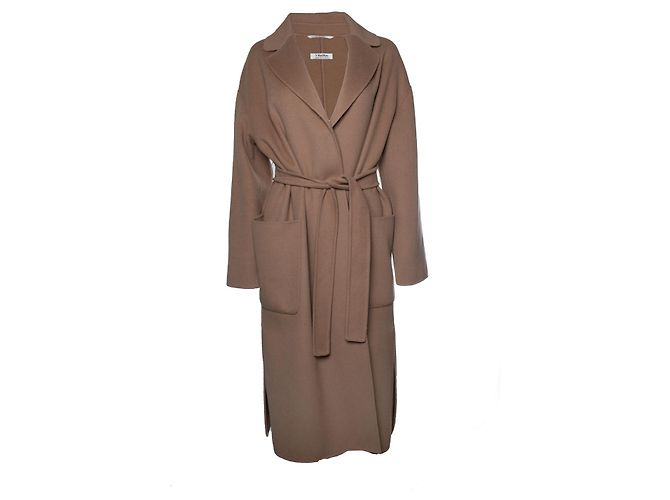 Autre Marque Cappotto in lana con cintura S'Max Mara Marrone - vista 4