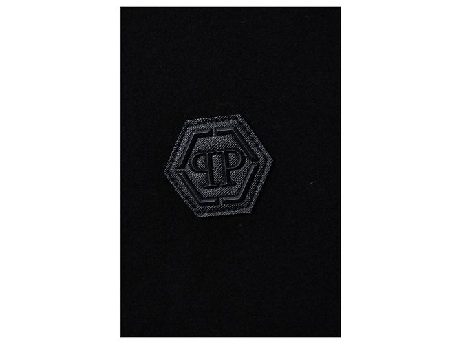 Philipp Plein, bomber con mangas de cuero naranja Negro - vista 8