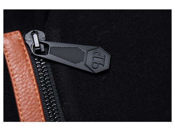 Philipp Plein, bomber con mangas de cuero naranja Negro - vista 9