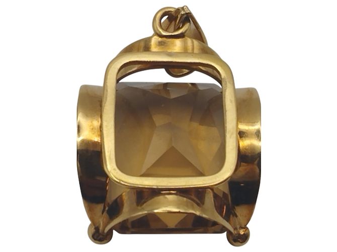 Autre Marque Pendente in Oro Giallo con Topazio Marrone - vista 5