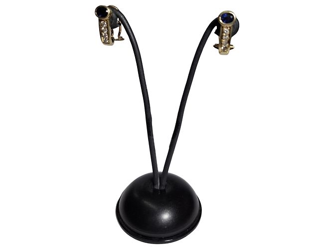 Autre Marque Orecchini in zaffiri e diamanti ORO 18K - vista 2