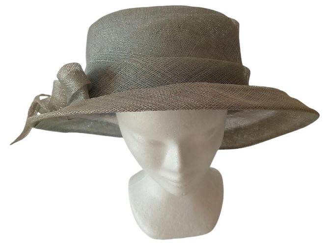 Autre Marque Cappello in Rafia Blu Chiaro - vista 2