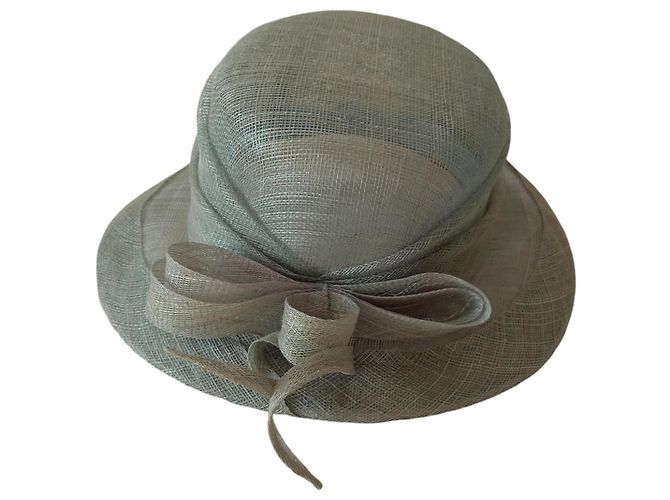 Autre Marque Cappello in Rafia Blu Chiaro - vista 3