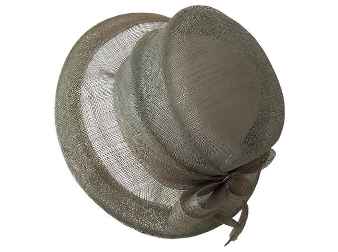 Autre Marque Cappello in Rafia Blu Chiaro - vista 4