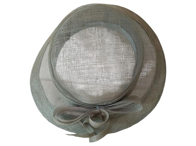 Autre Marque Cappello in Rafia Blu Chiaro - vista 5