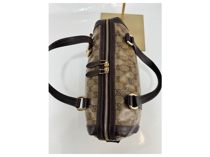 Borsa Gucci in tela e pelle marrone287 - vista 12