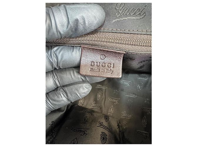 Borsa Gucci in tela e pelle marrone287 - vista 15